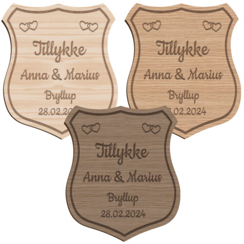 Alternative view of Våbenskjold design #2 | Æresport skilt (træfinér)