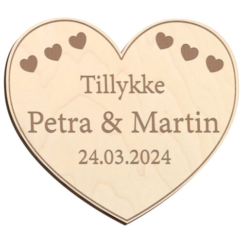 Hjerte design #2 | Æresport skilt (poppel træfinér) - Image 2