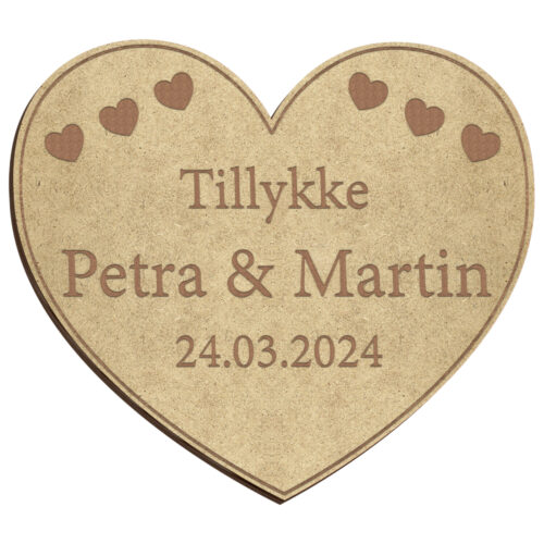Hjerte design #2 | Æresport skilt (træfiber) - Image 2