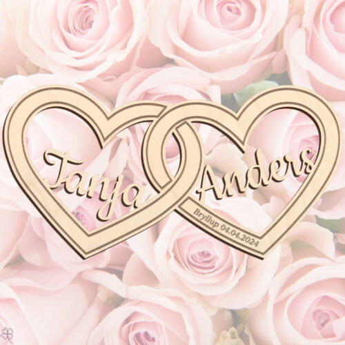 Dobbelt hjerte | Æresport skilt (poppel træfinér)