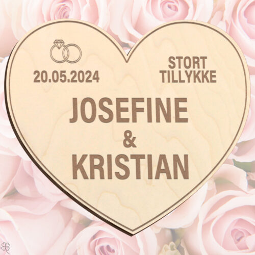Hjerte design #3 | Æresport skilt (poppel træfinér)