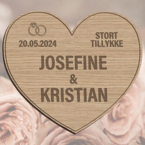 Hjerte design #3 | Æresport skilt (træfinér)