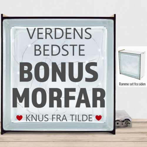 Verdens bedste bonus morfar | Lyssten med ramme (farvet overflade)