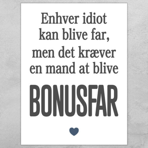Enhver idiot kan blive far… (bonusfar) | Plakat