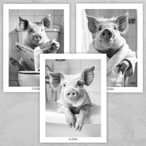 Fun'N Cheek Pig | Plakat-sæt