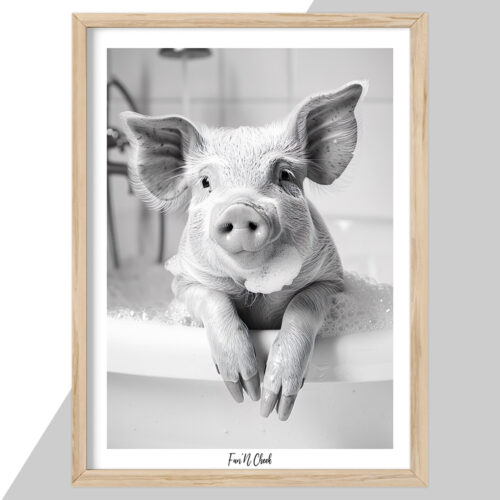 Fun'N Cheek Pig taking a bath #1 | Plakat - Image 2
