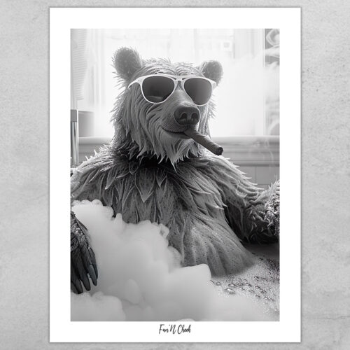 Fun'N Cheek Cool bear rock'N roll bath | Plakat