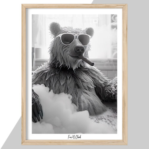 Alternative view of Fun'N Cheek Cool bear rock'N roll bath | Plakat