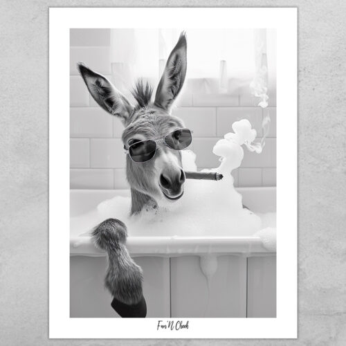 Fun'N Cheek Cool donkey rock'N roll bath | Plakat