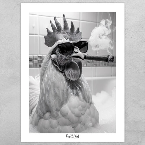 Fun'N Cheek Cool chicken rock'N roll bath | Plakat