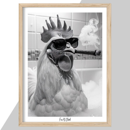 Fun'N Cheek Cool chicken rock'N roll bath | Plakat - Image 2