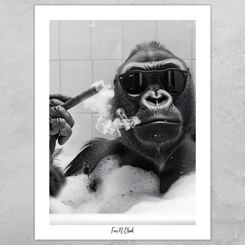 Fun'N Cheek Cool gorilla rock'N roll bath | Plakat