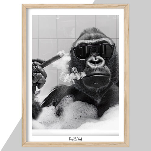 Fun'N Cheek Cool gorilla rock'N roll bath | Plakat - Image 2