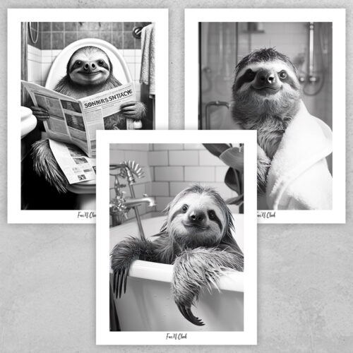 Fun'N Cheek Sloth | Plakat-sæt