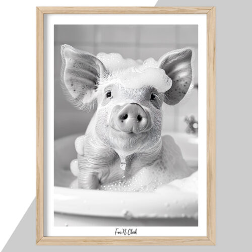 Fun'N Cheek Pig taking a bath #2 | Plakat - Image 2