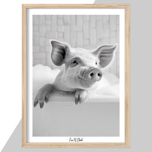 Fun'N Cheek Pig taking a bath #3 | Plakat - Image 2