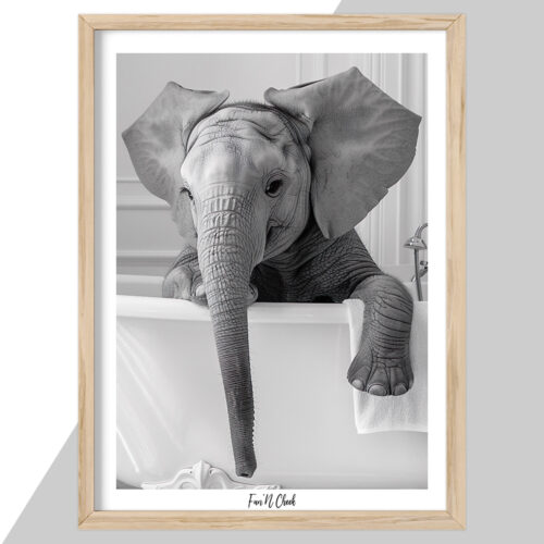 Fun'N Cheek Elephant taking a bath #3 | Plakat - Image 2