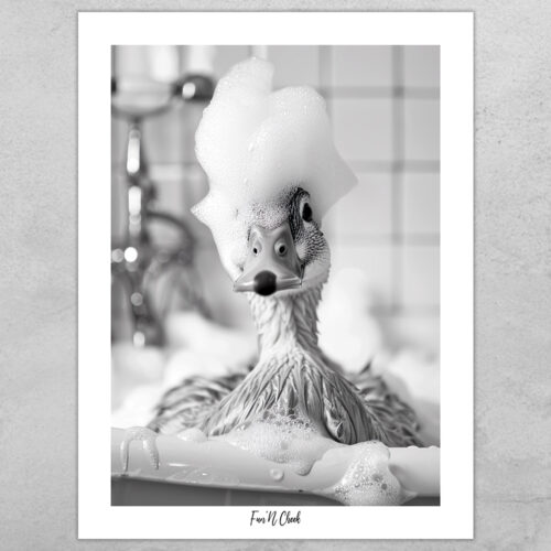 Fun'N Cheek Duck taking a bath #2 | Plakat