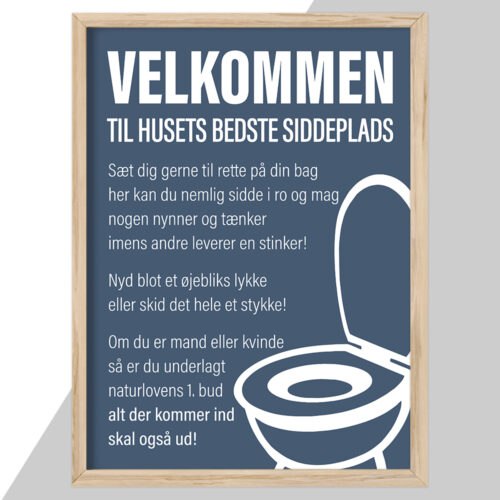 Velkommen til husets bedste siddeplads... full color  | Plakat - Image 2