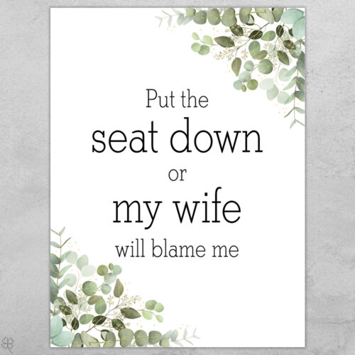 Toilet quotes - Put the seat down... | Plakat