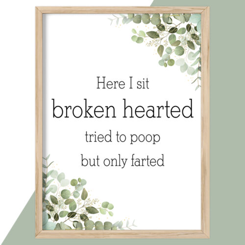 Toilet quotes - Here I sit broken hearted... | Plakat - Image 2