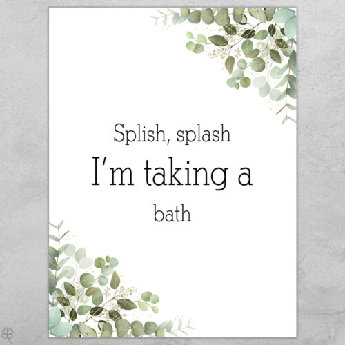 Toilet quotes - Splish, splash... | Plakat