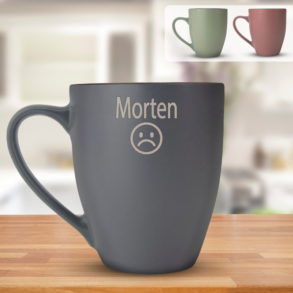 2. sortering | Tekst m. smiley face trist | Krus stentøj