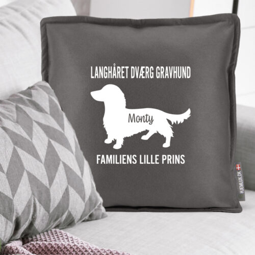 Alternative view of MyPets Langhåret Dværg Gravhund | Pyntepude i filt