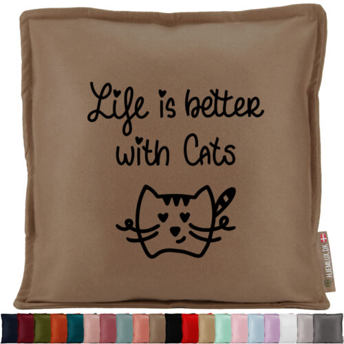 Life is better with cats | Pyntepude i filt