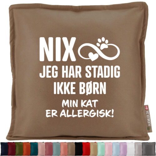 NIX jeg har stadig ikke børn – kat | Pyntepude i filt