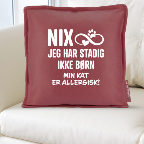 Alternative view of NIX jeg har stadig ikke børn – kat | Pyntepude i filt