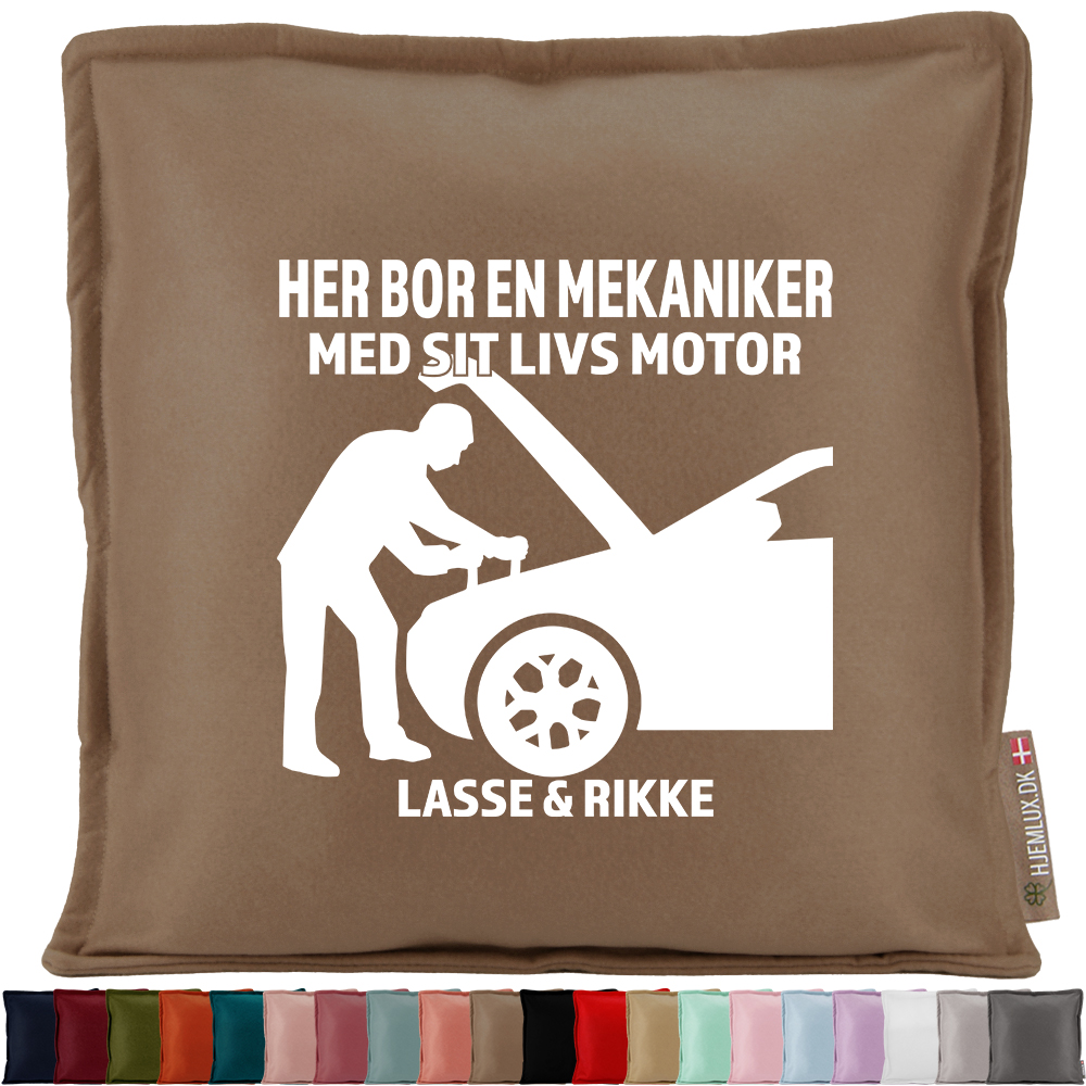 Her bor en mekaniker #1 | Pyntepude i filt