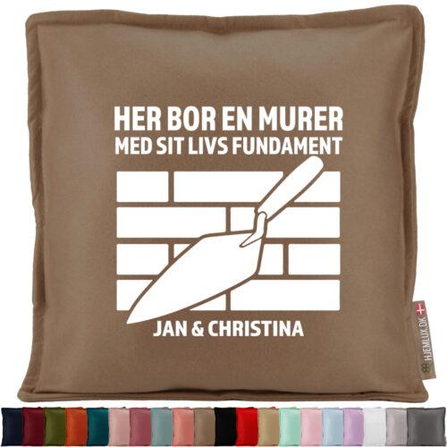 Her bor en murer #1 | Pyntepude i filt