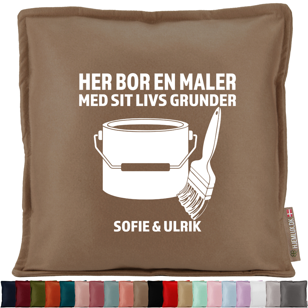Her bor en maler #2 | Pyntepude i filt