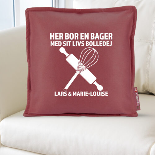 Alternative view of Her bor en bager | Pyntepude i filt