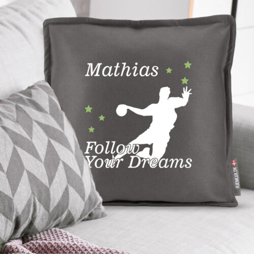 Alternative view of Follow Your Dreams Håndbold | Pyntepude i filt