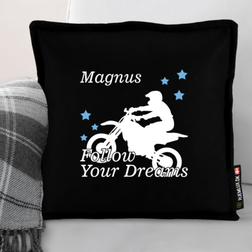 Alternative view of Follow Your Dreams Motorcross | Pyntepude i filt