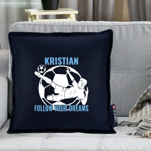 Alternative view of Follow Your Dreams Fodbold #1 | Pyntepude i filt