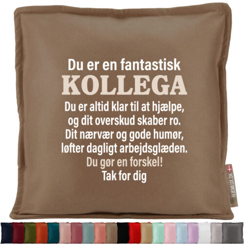Du er en fantastisk kollega | Pyntepude i filt