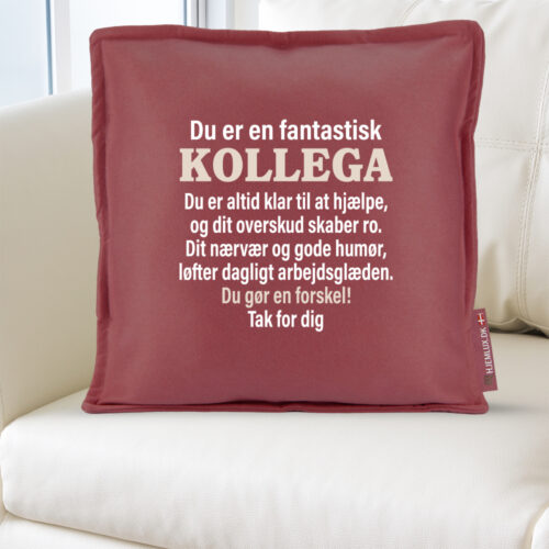 Alternative view of Du er en fantastisk kollega | Pyntepude i filt