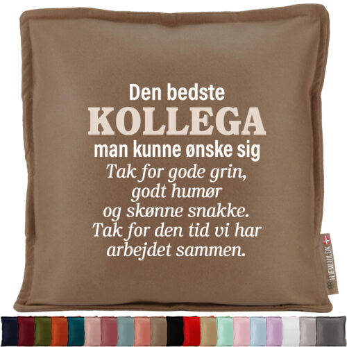 Den bedste kollega | Pyntepude i filt