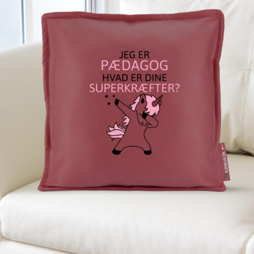 Jeg er pædagog, hvad er dine superkræfter | Pyntepude i filt - Image 2