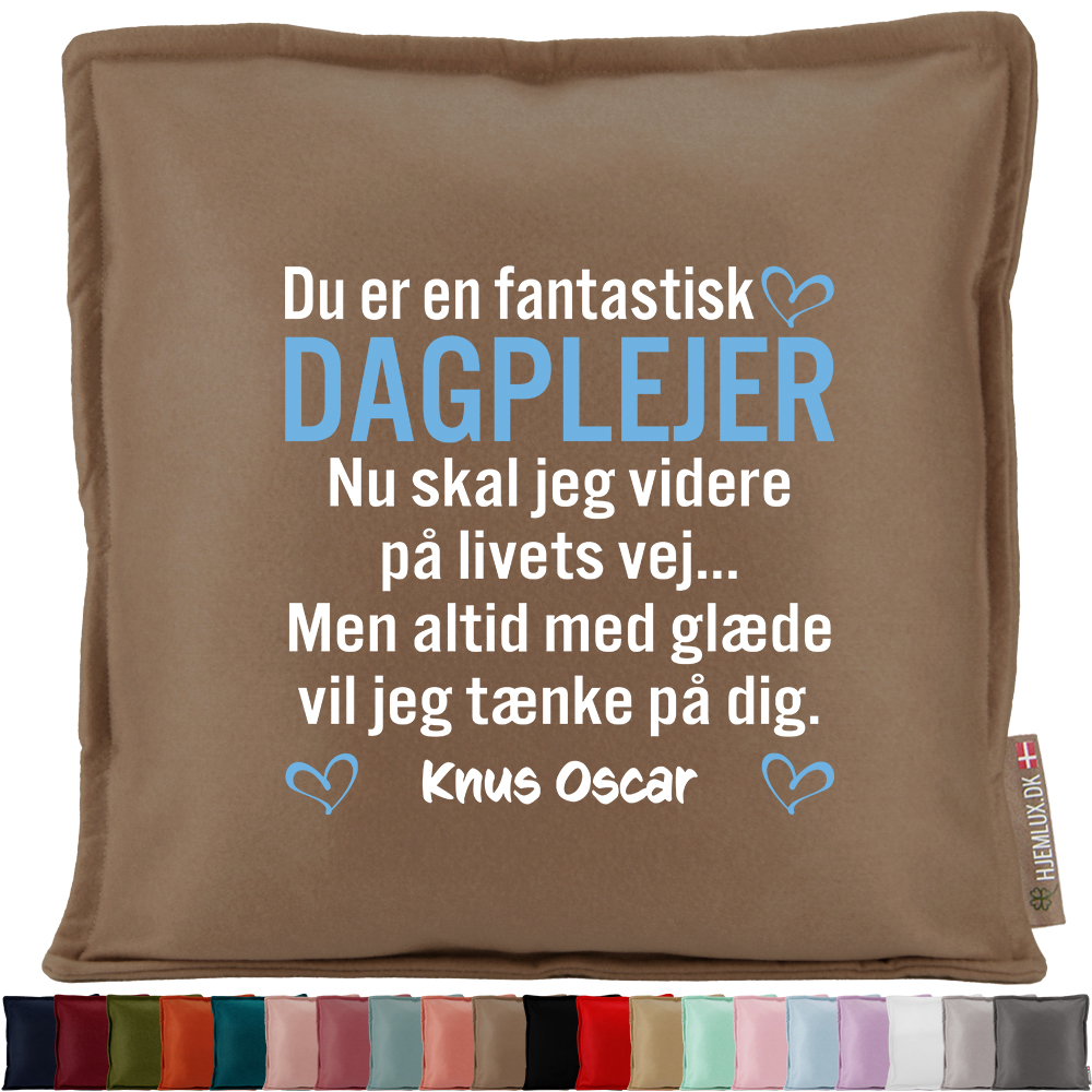 Du er en fantastisk dagplejer... | Pyntepude i filt