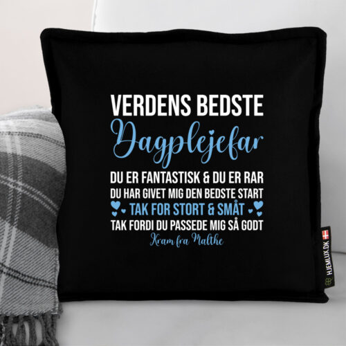 Alternative view of Du er fantastisk & du er rar - Dagplejefar | Pyntepude i filt