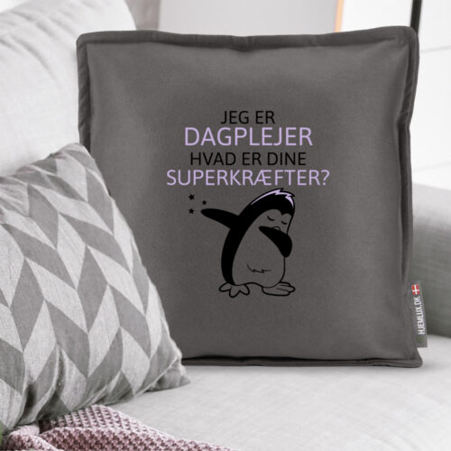 Alternative view of Jeg er dagplejer, hvad er dine superkræfter | Pyntepude i filt