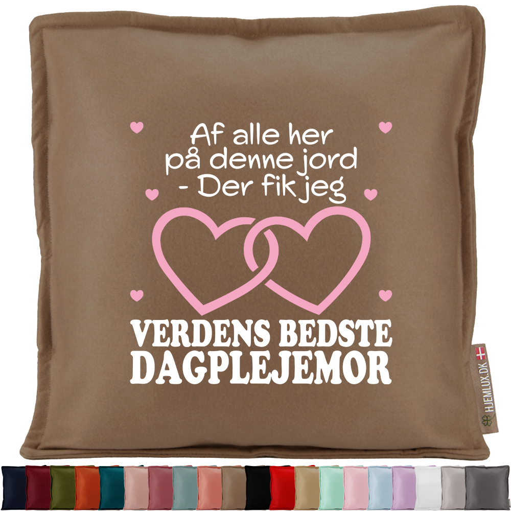 Af alle her på denne jord... - Dagplejemor | Pyntepude i filt