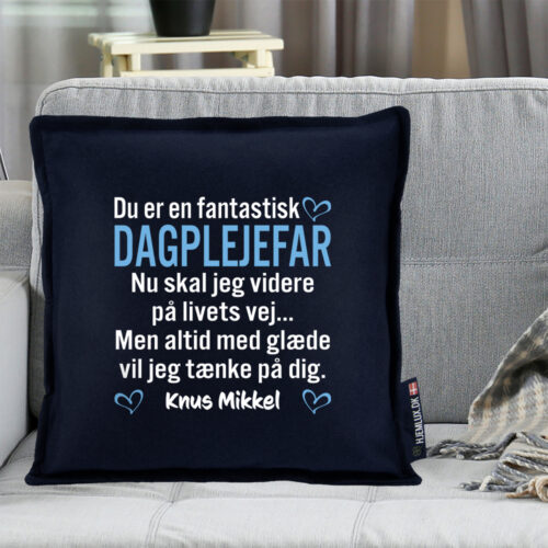 Du er en fantastisk dagplejefar... | Pyntepude i filt - Image 2