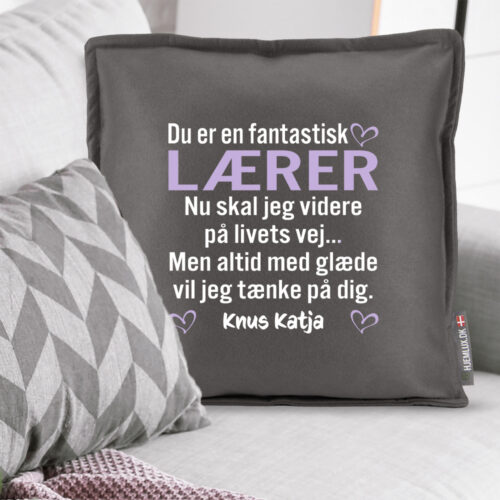 Alternative view of Du er en fantastisk lærer... | Pyntepude i filt