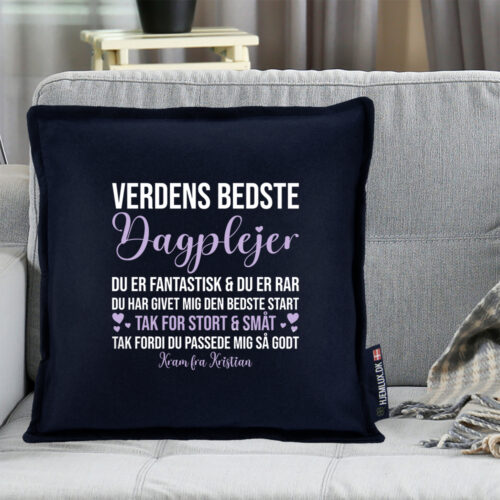 Alternative view of Du er fantastisk & du er rar - Dagplejer | Pyntepude i filt