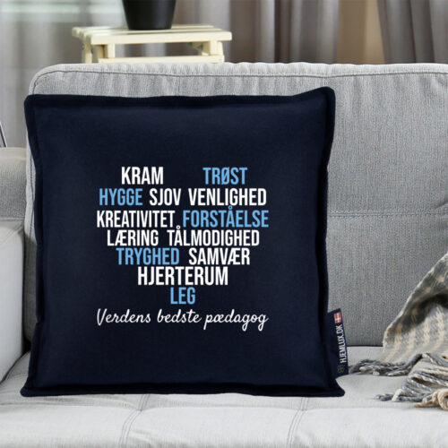 Alternative view of Kram, hygge & sjov – pædagog | Pyntepude i filt